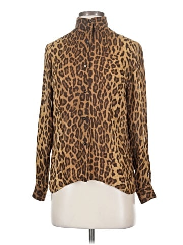 Lauren by Ralph Lauren Long Sleeve Silk Top (view 1)