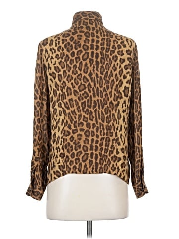 Lauren by Ralph Lauren Long Sleeve Silk Top (view 2)