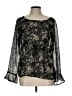 George 100% Polyester Black Long Sleeve Blouse Size L - photo 1