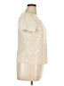 RACHEL Rachel Roy 100% Polyester Metallic Ivory Short Sleeve Top Size XL - photo 4