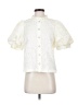 Jodifl 100% Polyester Ivory Short Sleeve Blouse Size S - photo 1