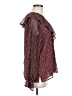 Ann Taylor LOFT 100% Polyester Burgundy Red Long Sleeve Blouse Size M - photo 4