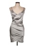 Popular 21 Metallic Silver Cocktail Dress Size L - photo 1