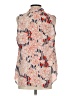 Rose + Olive 100% Polyester Print Orange 3/4 Sleeve Blouse Size S - photo 2