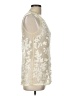 Tacera Chevron-herringbone Ivory Red Cocktail Dress Size L - photo 4