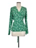 Halogen 100% Polyester Green Long Sleeve Blouse Size M - photo 1
