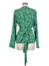 Halogen 100% Polyester Green Long Sleeve Blouse Size M - photo 2