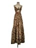A.L.C. Paisley Brown Casual Dress Size 4 - photo 1