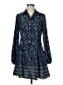 Blush 100% Polyester Paisley Blue Casual Dress Size M - photo 1