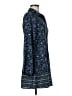 Blush 100% Polyester Paisley Blue Casual Dress Size M - photo 4