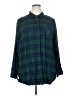 Torrid Plaid Green Long Sleeve Button-Down Shirt Size 2X Plus (2) - photo 1