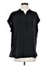 Vince. 100% Silk Black Short Sleeve Silk Top Size S - photo 1