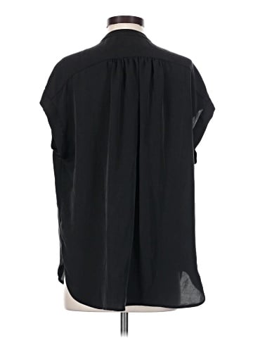 Vince. Short Sleeve Silk Top (view 2)