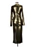 Boohoo Metallic Gold Cocktail Dress Size 8 - photo 2