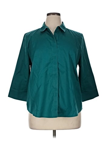 Chico's 3/4 Sleeve Button-Down Shirt (view 1)
