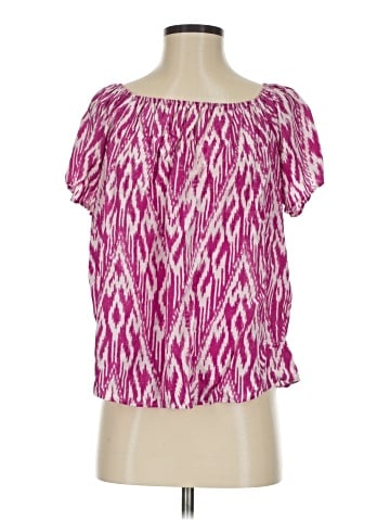 Joie Short Sleeve Silk Top (view 1)