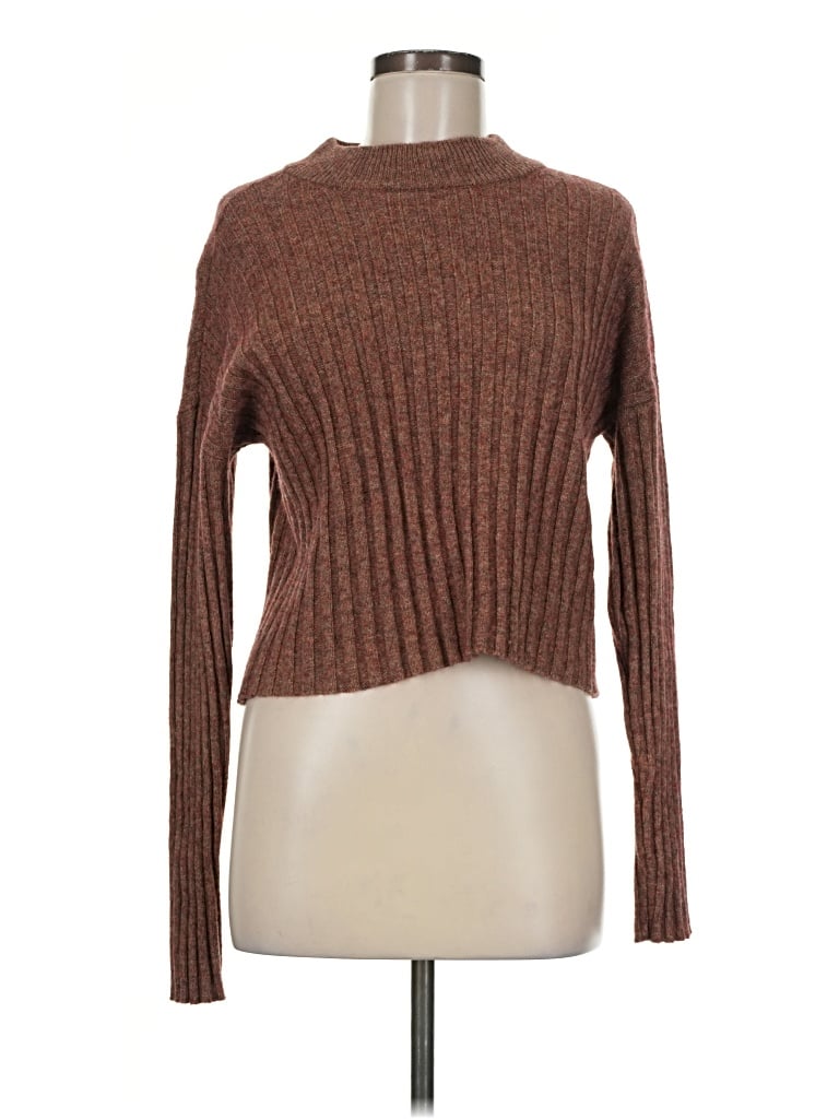 Pre-owned Madewell Wool Pullover Sweater In Brown