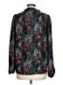Ann Taylor LOFT Animal Print Teal Long Sleeve Blouse Size L - photo 2