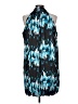 Derek Lam Graphic Teal Casual Dress Size L - photo 2