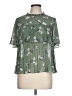 Love & Piece Green Short Sleeve Blouse Size L - photo 1