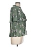 Love & Piece Green Short Sleeve Blouse Size L - photo 4