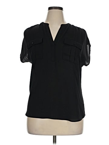 INC International Concepts Short Sleeve Blouse (view 1)