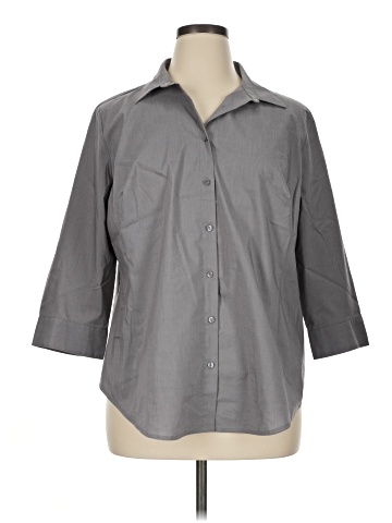 Worthington 3/4 Sleeve Button-Down Shirt (view 1)