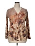 Coldwater Creek Brown Long Sleeve Blouse Size 14 - 16 - photo 1