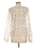 Ann Taylor LOFT Polka Dots Ivory Long Sleeve Blouse Size L - photo 2