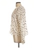 Ann Taylor LOFT Polka Dots Ivory Long Sleeve Blouse Size L - photo 5