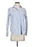 Everlane 100% Cotton Stripes Blue Long Sleeve Button-Down Shirt Size 00 - photo 1