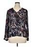 Nic + Zoe 100% Polyester Gray Long Sleeve Blouse Size XL - photo 1