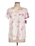 Mudd 100% Cotton Tie-dye Pink Short Sleeve Top Size L - photo 1