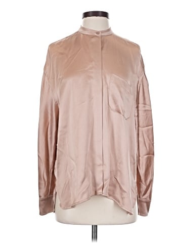 Vince. Long Sleeve Silk Top (view 1)