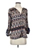 Under Skies 100% Polyester Blue 3/4 Sleeve Blouse Size S - photo 1