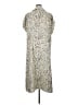 Cider 100% Polyester Animal Print Ivory Casual Dress Size 1X - photo 2