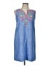 Talbots Floral Blue Casual Dress Size 10 Petite - photo 1
