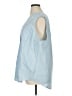 Torrid Blue Sleeveless Button-Down Shirt Size 1X Plus (1) - photo 5