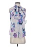 Liz Claiborne 100% Polyester Silver Sleeveless Blouse Size S (petite) - photo 1