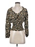 MONTE 100% Rayon Yellow Long Sleeve Top Size S - photo 1