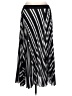 H&M 100% Polyester Stripes Silver Casual Skirt Size L - photo 2