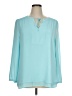 Chico's 100% Polyester Teal Long Sleeve Blouse Size XL (3) - photo 1