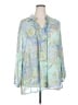 Susan Graver 100% Polyester Paisley Blue 3/4 Sleeve Blouse Size 2X - photo 1