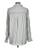 BeachLunchLounge Stripes Silver Teal Long Sleeve Button-Down Shirt Size L - photo 2