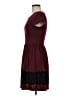 Alya Solid Burgundy Casual Dress Size M - photo 5