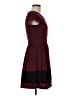 Alya Solid Burgundy Casual Dress Size M - photo 4