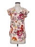 Express Floral Pink Short Sleeve Blouse Size XS - photo 1