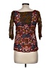 Viola 100% Viscose Brown 3/4 Sleeve Blouse Size 6 - photo 2