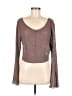 Lunachix Brown Long Sleeve Top Size L - photo 1