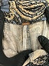 Free People Paisley Blue Linen Pants Size XS - photo 3